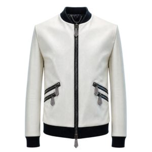 Leather Jacket Vice President White<br><br>