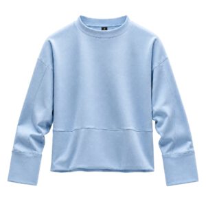 Ladys Low Cropped Sweater „Sandclock Light blue“